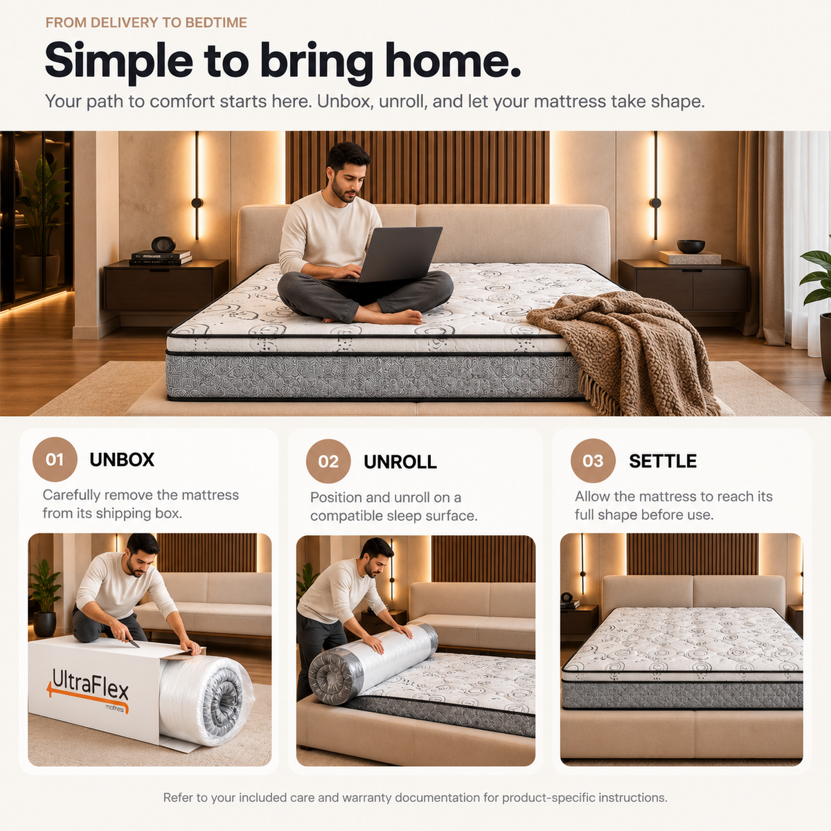 UltraFlex® EVOKE Orthopedic, Smart Cool Gel Memory Foam, Eco-friendly FIRM Mattress (Made in Canada)