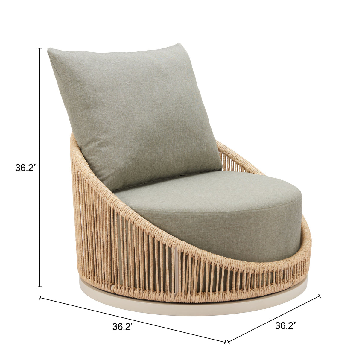 Prairie Outdoor Swivel Chair - Natural