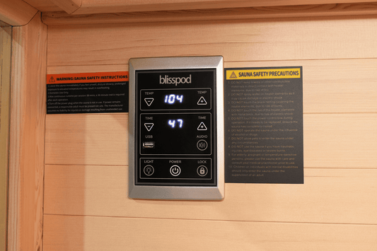 Blisspod | Venetian | Full Spectrum Indoor Premium Canadian Hemlock Low EMF Sauna | 10 Heaters | Chromotherapy & Reflexology | 2 Person