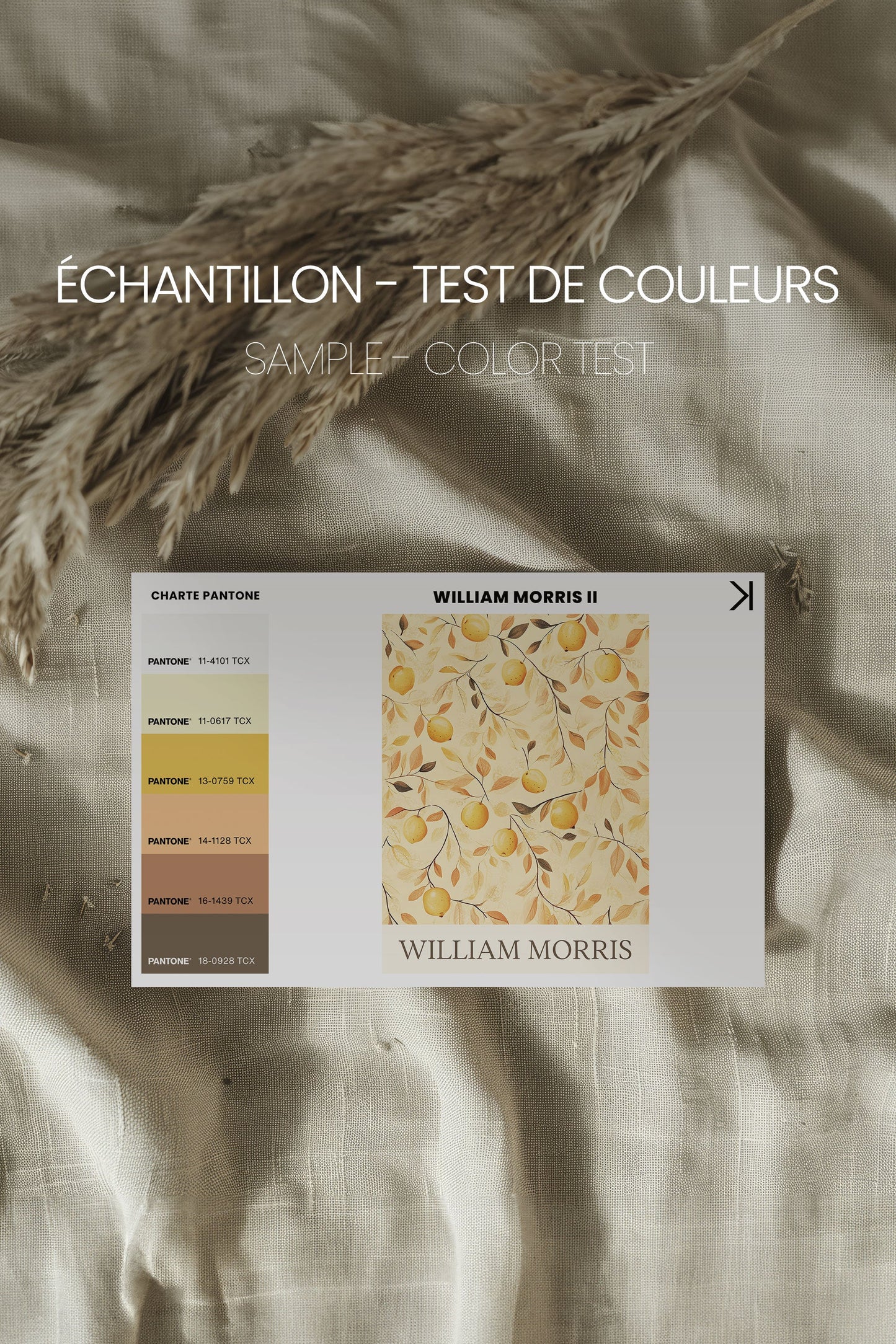 WILLIAM MORRIS II, Oeuvre sur toile étirée