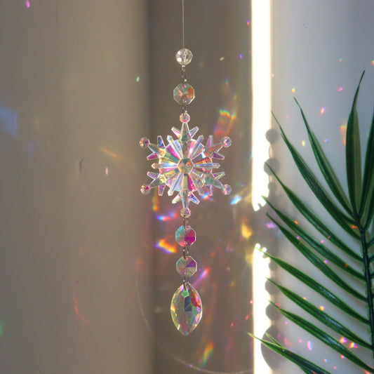 Christmas Snowflake Dreamcatcher - Crystal Acrylic Hanging Ornament