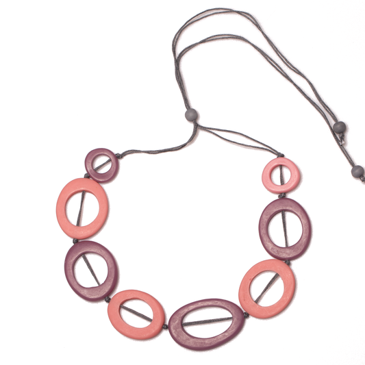 Tonal Resin Hoop Necklace
