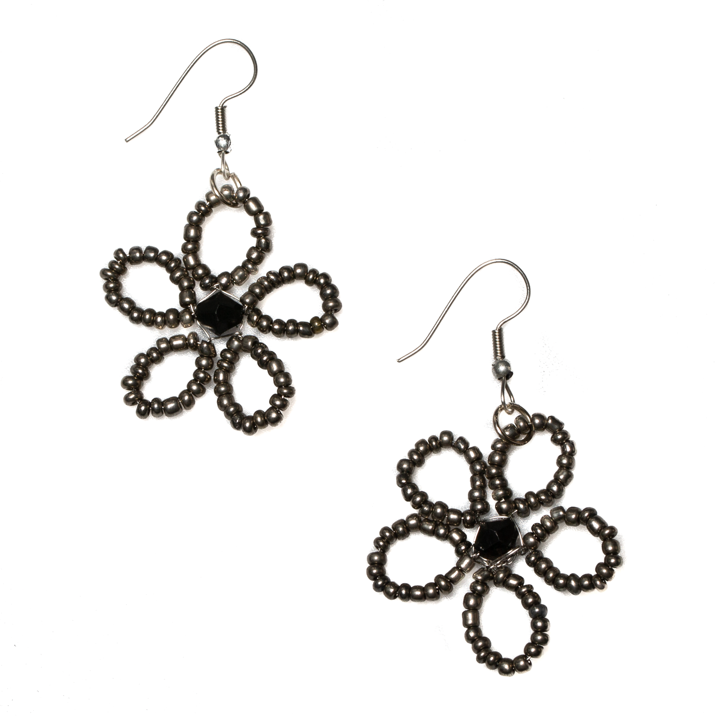 Beaded Flower Earrings
