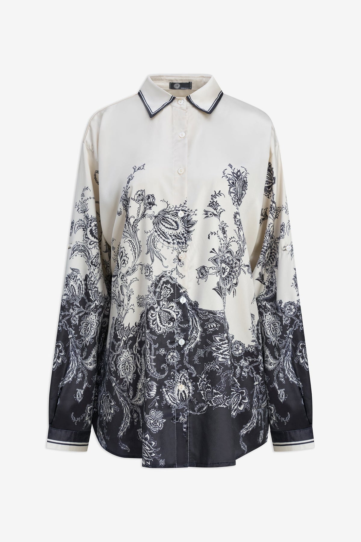 Women's Placement-Print Button-Down Tunic Shirt