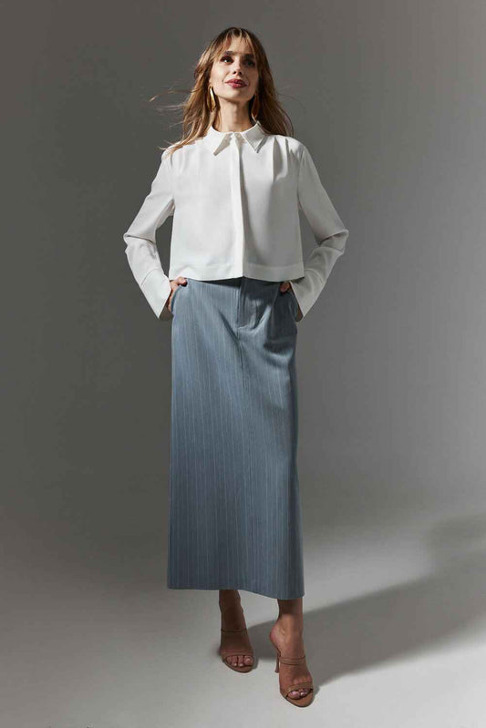 Satin long sleeve shirt