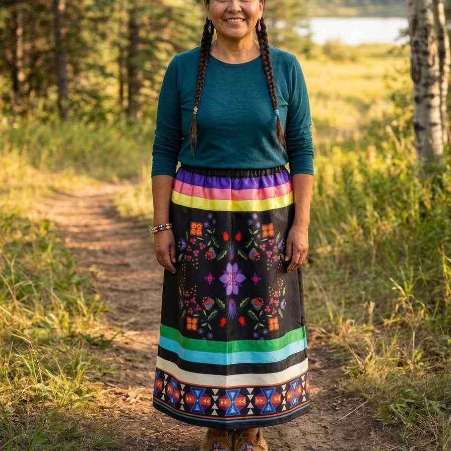 OLDTRIBES™ Floral Ribbon Skirt