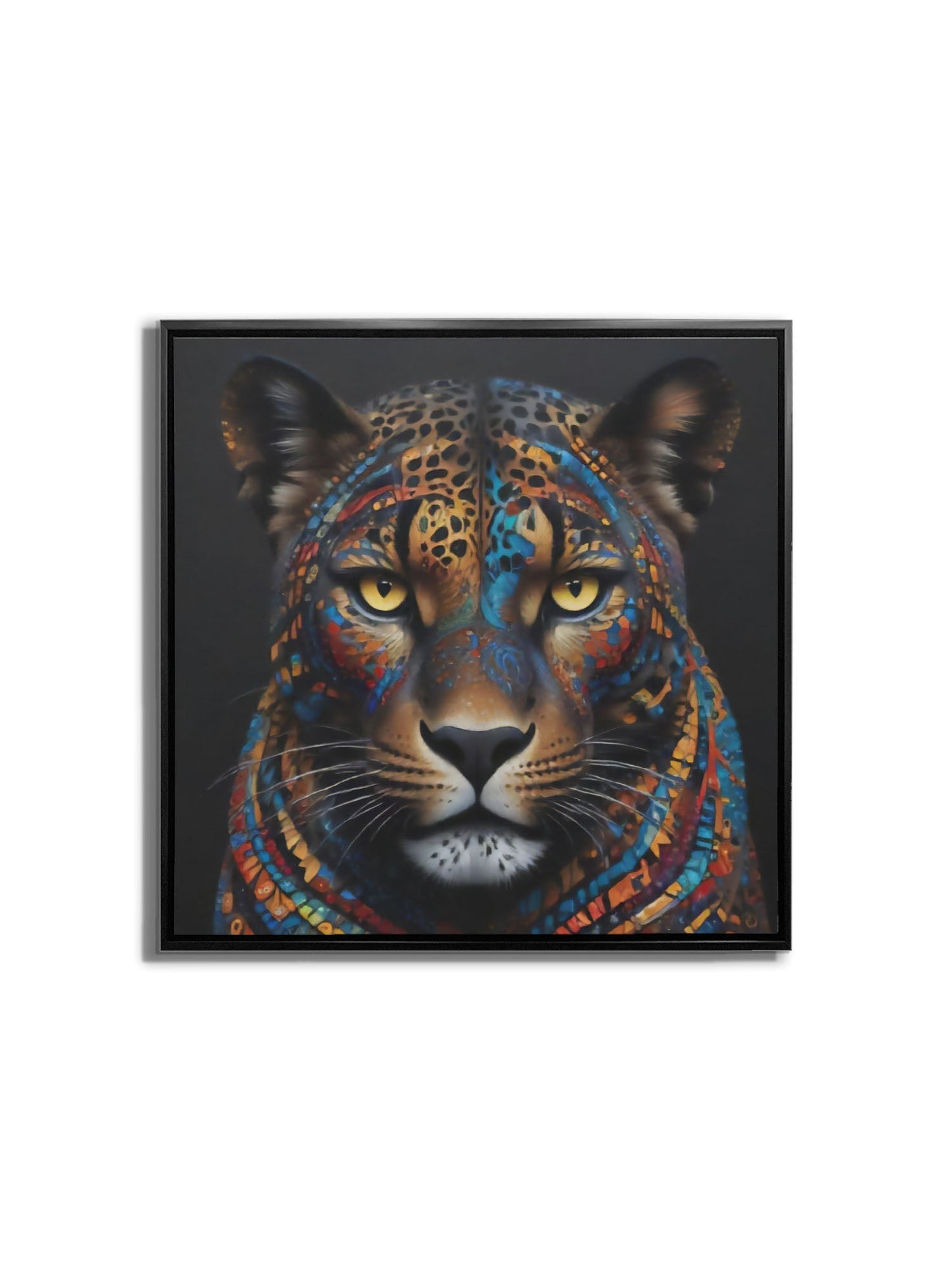 Painted Leopard 36"x36"