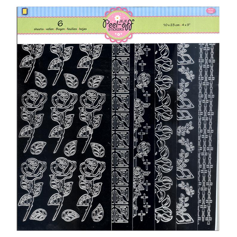 Sticker Kit 6 sheets Condolences - Black