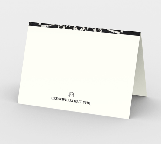 Set of 3 Blank Greeting Cards | 5 x 7 | Black Stained Glass