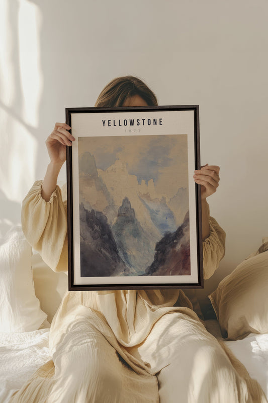 YELLOWSTONE, Kunstwerk auf gespannter Leinwand
