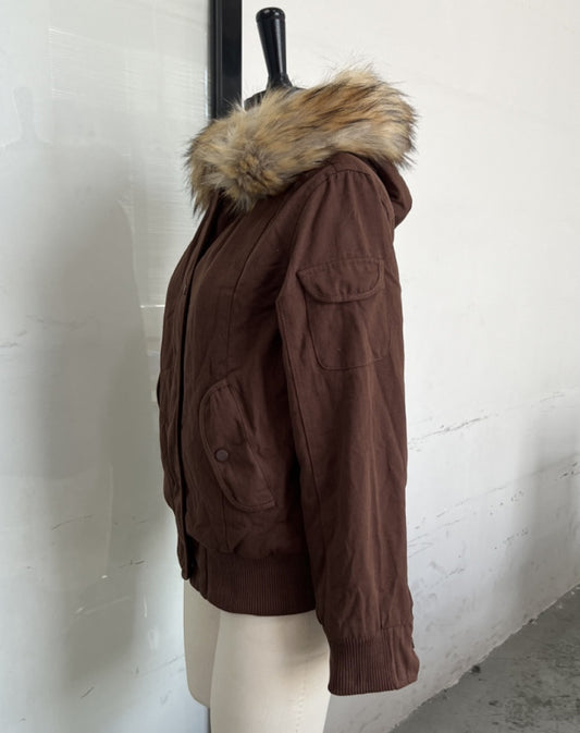 Women's American Retro Hooded Short Jacket