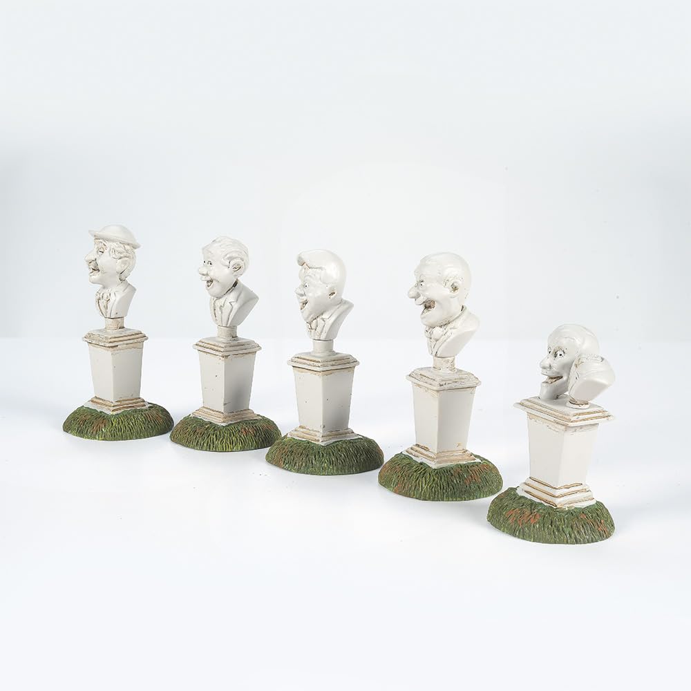 Department 56 Snow Village Halloween Accessories Disneyland The Haunted Mansion Singing Busts Figurine Set, 2.5 Inch, Multicolor
