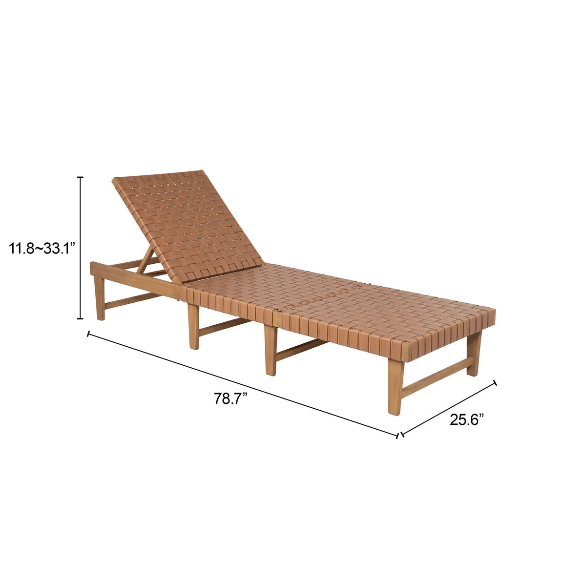 Brisa Outdoor Chaise Lounger - Brown