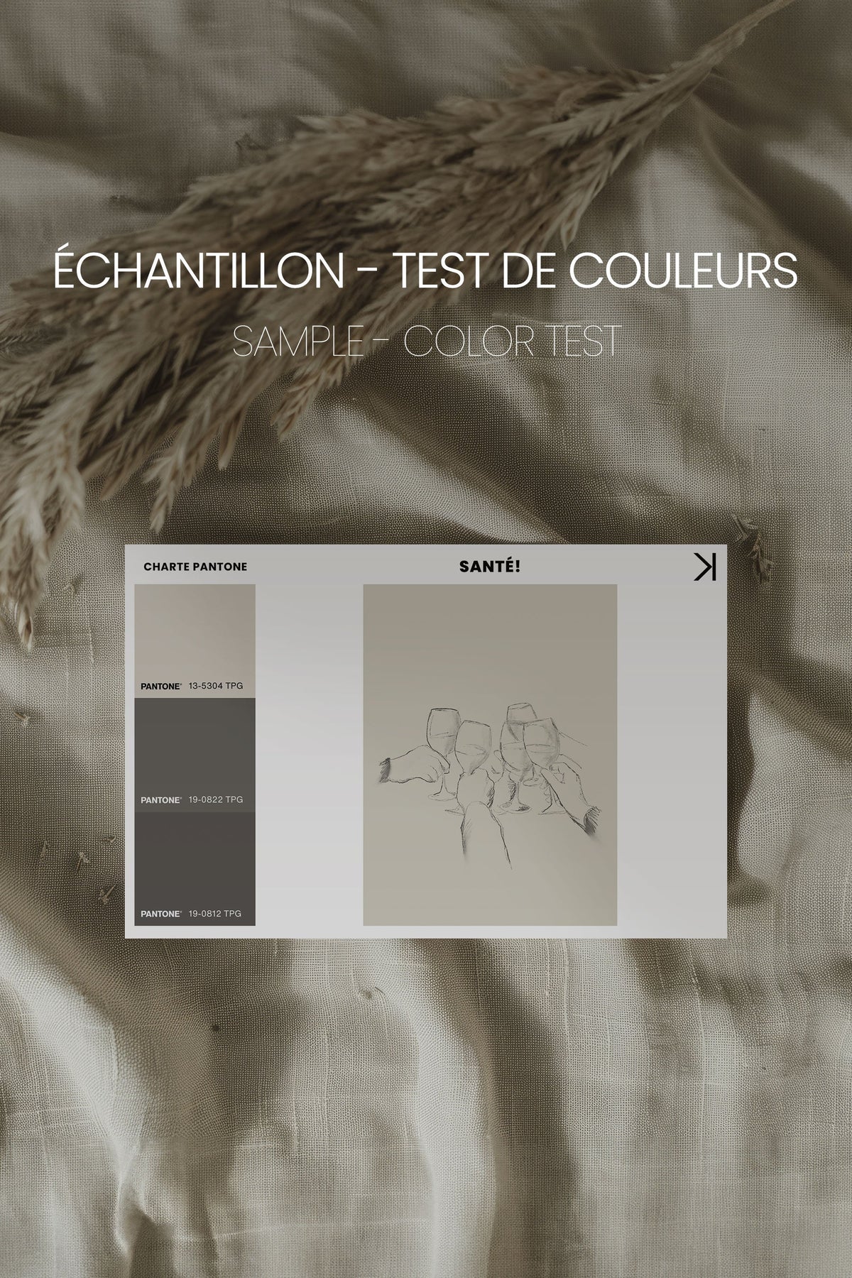 SANTÉ!, Oeuvre sur toile étirée, encadré Naturel Clair
