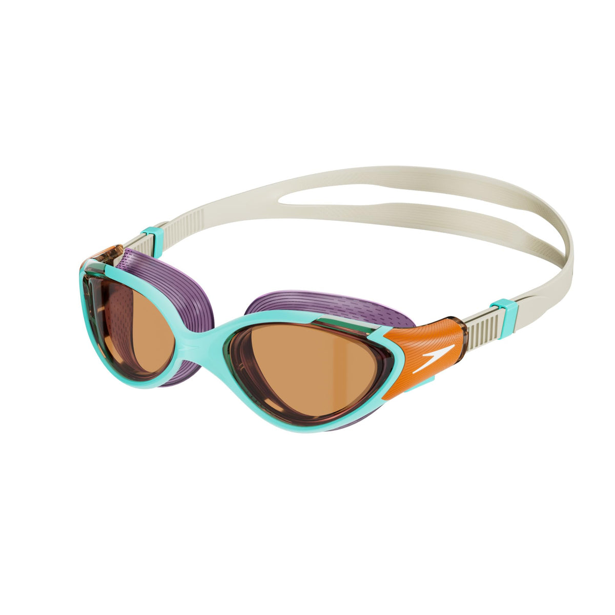Speedo Women's Swim Goggle Biofuse 2.0 - Marine Blue/Pumpkin Spice/Pale Tan, One Size ๐ All In One Marketplace Canada