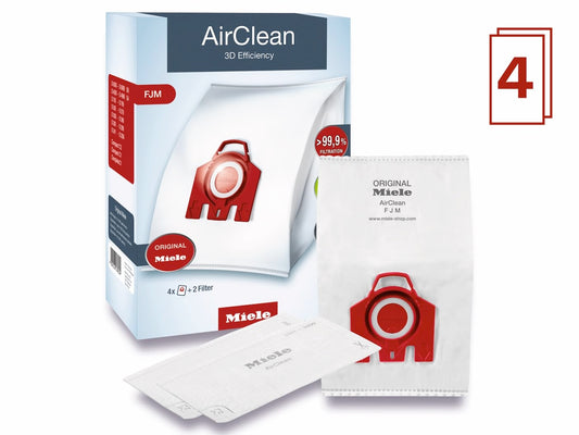 Miele Air Clean 3D Efficiency Dust Bag, Type FJM, 4 Bags and 2 Filters - F/J/M - White 🍁 All In One Marketplace Canada