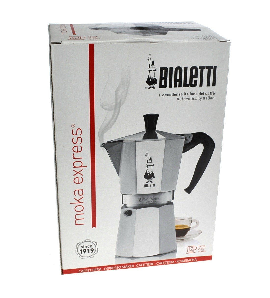 BIALETTI - Moka Express: Iconic Stovetop Espresso Maker, Makes Real Italian Coffee, Moka Pot 12 Cups (22 Oz - 670 Ml), Aluminium, Silver đ All In One Marketplace Canada