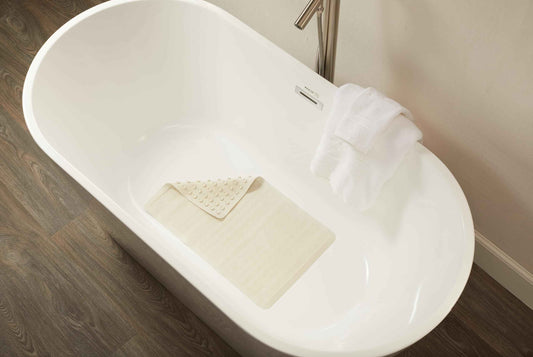 Rubbermaid Commercial Products Bath Tub and Shower Mat | Medium - 14 x 24 in. | White | Machine Washable | Safti-Grip Non-Slip Bathroom Mat with Suction Cups for Home/Hotel/Shower/Bathtub 🍁 All In One Marketplace Canada