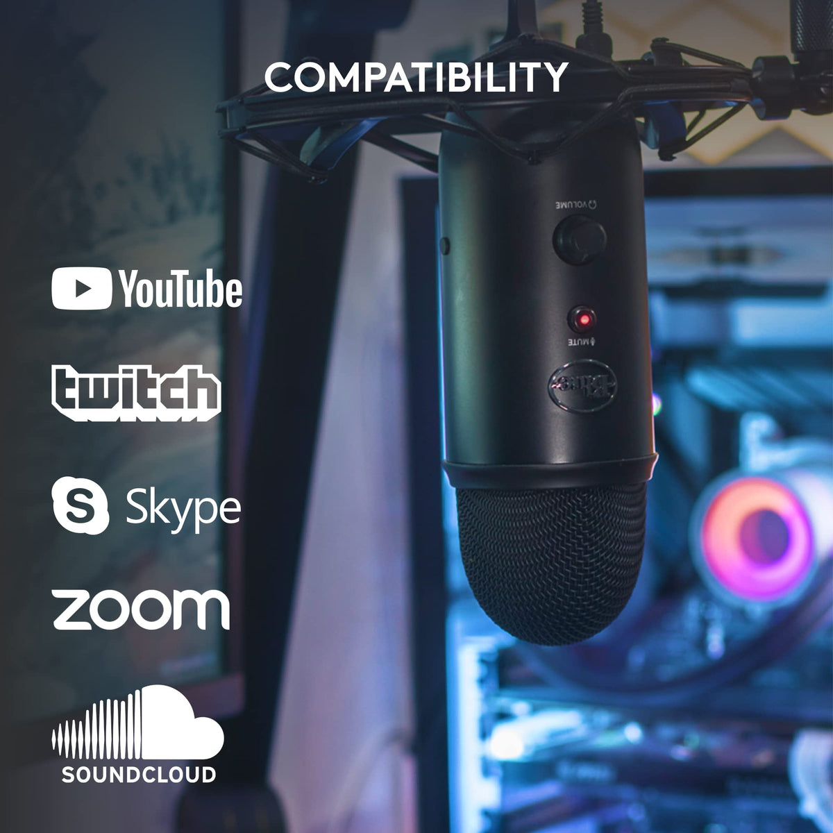 Logitech for Creators Blue Yeti USB Microphone - Blackout đ All In One Marketplace Canada