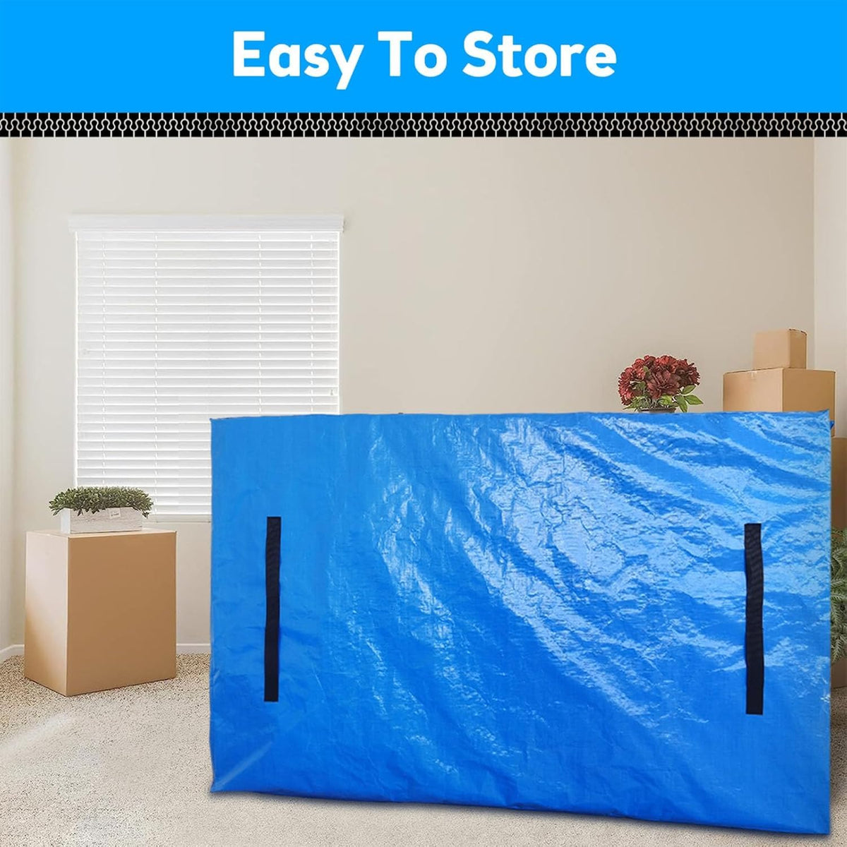 Mattress Bag for Moving,Extra Thick Mattress Cover Queen Mattress Storage Bag with 8 Strong Handles & Zipper,Heavy Duty Mattress Bags,Waterproof Mattress Protector - Moving Supplies(208.3*160*38CM) đ All In One Marketplace Canada