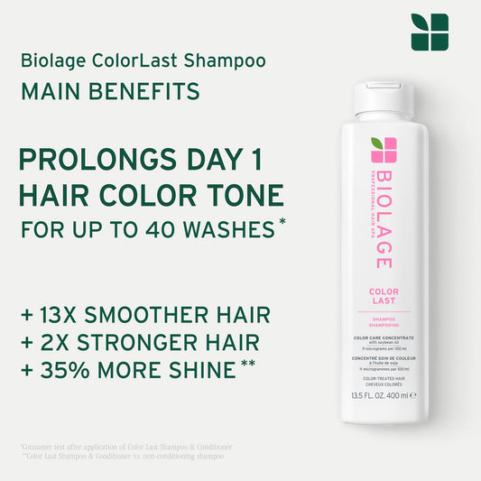 Biolage ColorLast Shampoo, For Color-Treated Hair, Protects & Maintains Vibrant Color, Tone, Shine & Anti-Fade, Cruelty Free, Vegan 🍁 All In One Marketplace Canada
