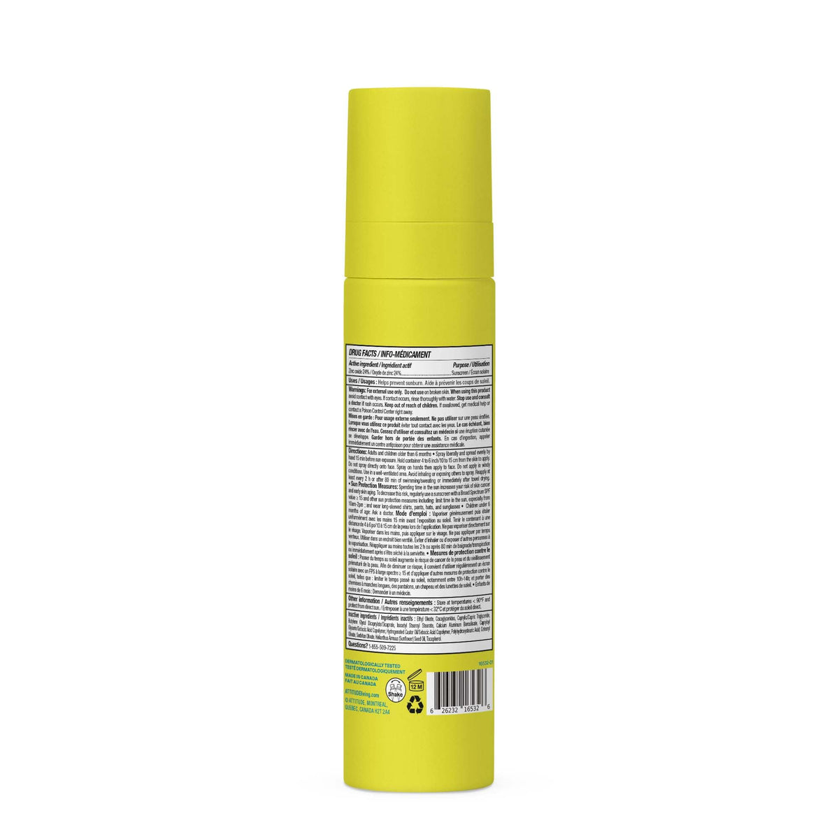 ATTITUDE Kids Mineral Sunscreen Lightweight Lotion SPF 50, Broad Spectrum Zinc Oxide, EWG Verified, Non-Nano, Water-Resistant 80 Minutes, Non-Greasy for Face & Body, Vegan, Unscented, 80 grams 🍁 All In One Marketplace Canada