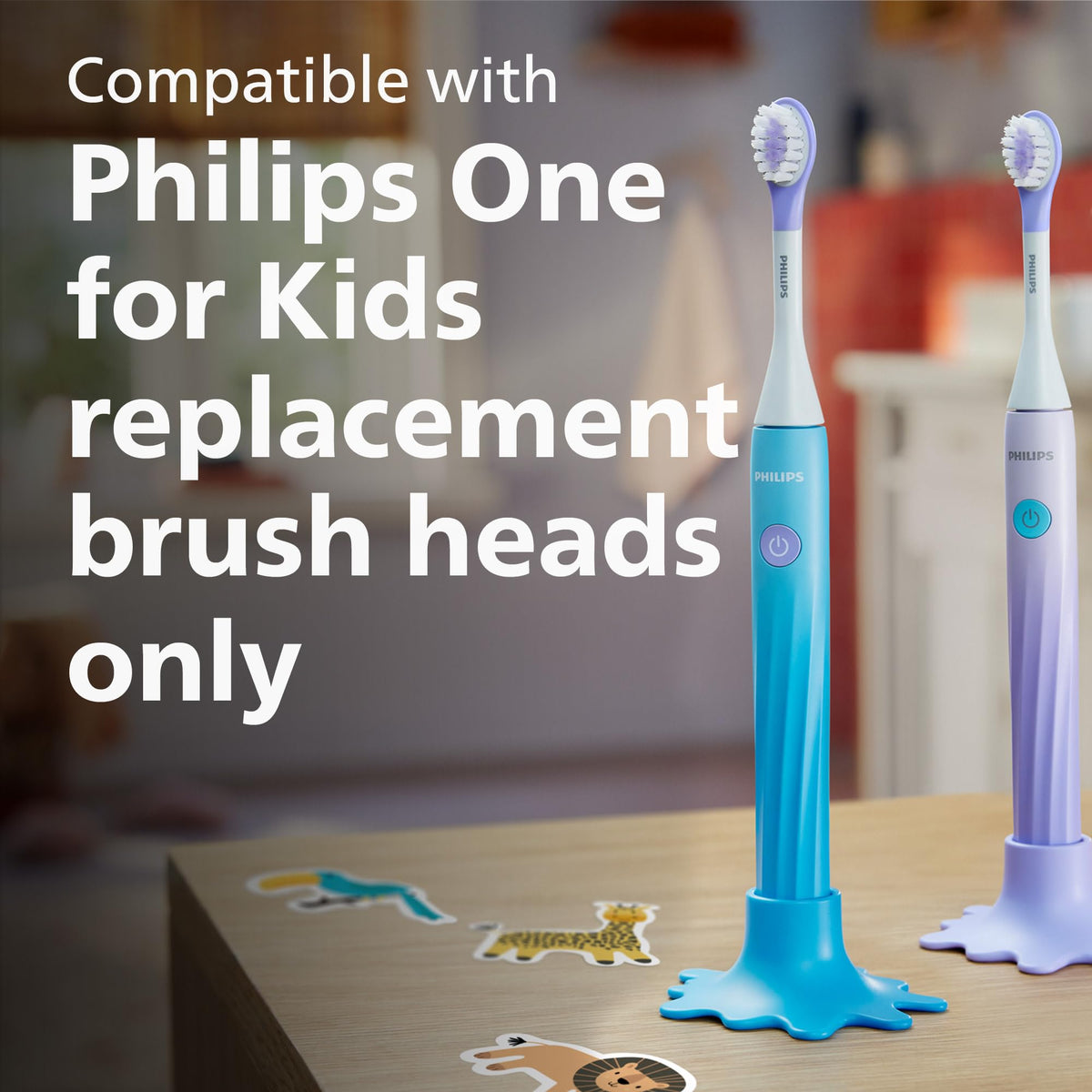 Philips One for Kids by Sonicare Battery Electric Toothbrush, Blue, HY1130/02 ๐ All In One Marketplace Canada