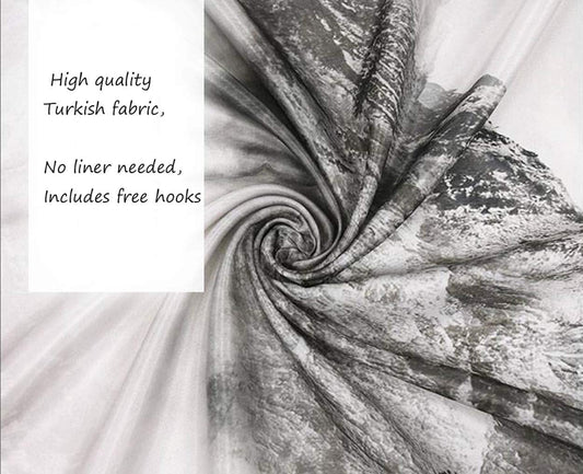 Mantto Canadian Smoky Mountain Cliff Outdoor Idyllic Photo Art Shower Curtain, National Parks Home Decor Curtain, Waterproof Polyester Fabric Bathroom Shower Curtain with Hooks 72" x 72" 🍁 All In One Marketplace Canada