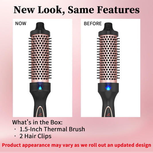 PHOEBE New Upgrade 1.5 Inch Thermal Brush Create Loose & Volume Curls Digital Display 9 Heat Settings Tourmaline Ionic Hair Curler 1 1/2 Inch Curling Iron Brush Dual Voltage for Traveling 🍁 All In One Marketplace Canada
