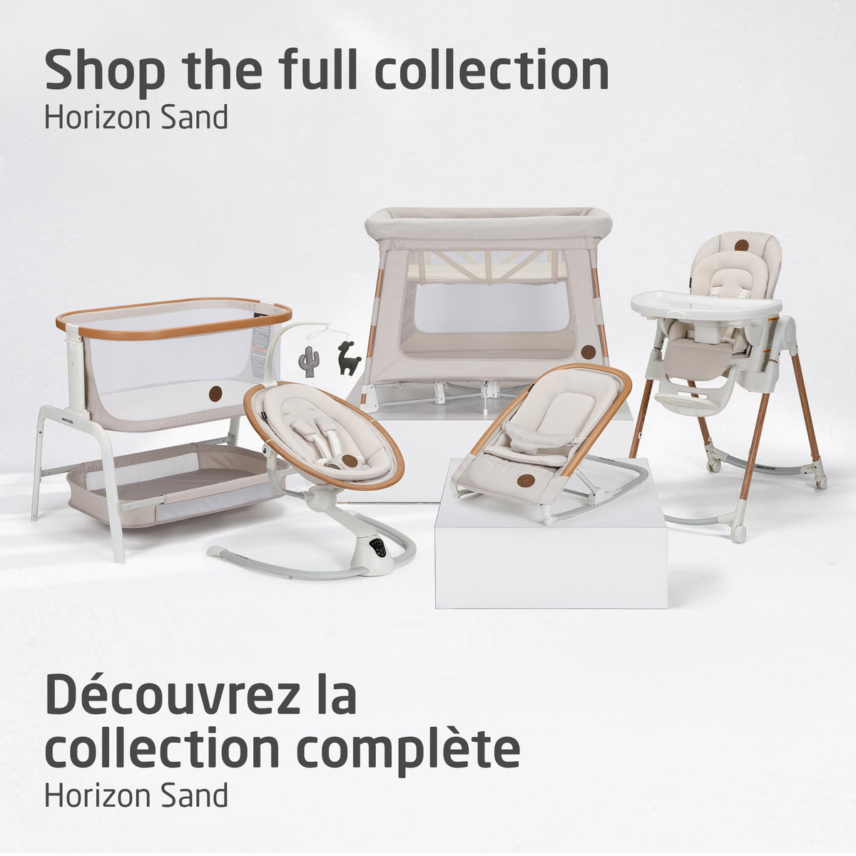 Maxi-Cosi Moa 8-in-1 High Chair, removable kitchen booster, converts to stool, table and chair, easy to clean, Horizon Sand 🍁 All In One Marketplace Canada