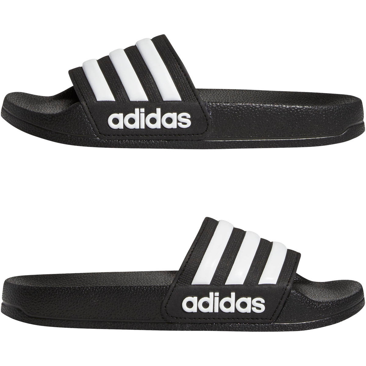adidas Unisex Kids Adilette Shower, Core Black/White/Core Black, 5/Big Kid 🍁 All In One Marketplace Canada