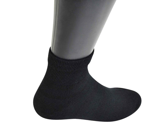 Yomandamor 5 Pairs Mens Bamboo Blend Cotton Ankle Extra-Wide Diabetic Socks with Seamless Toe(Size:10-13)(black) 🍁 All In One Marketplace Canada