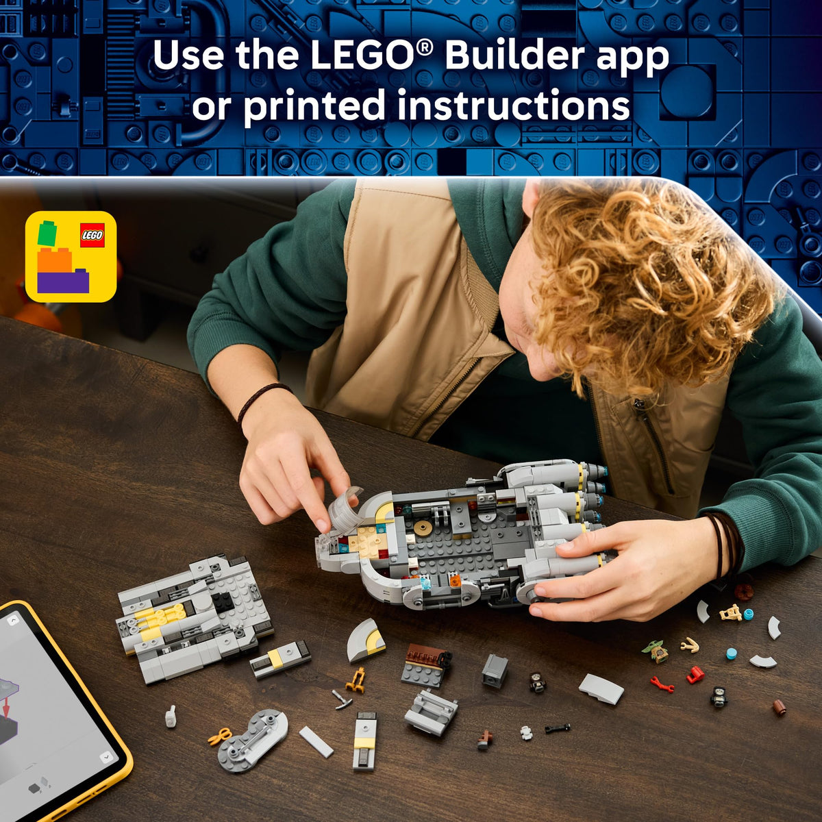 LEGO Star Wars: The Mandalorian and Grogu Anzellan Starship Building Toy - Build and Display Set for Boys & Girls, Ages 9+ - Star Wars Gifts for Kids - W/Grogu & 2 Anzellan Figures - 75445 ๐ All In One Marketplace Canada