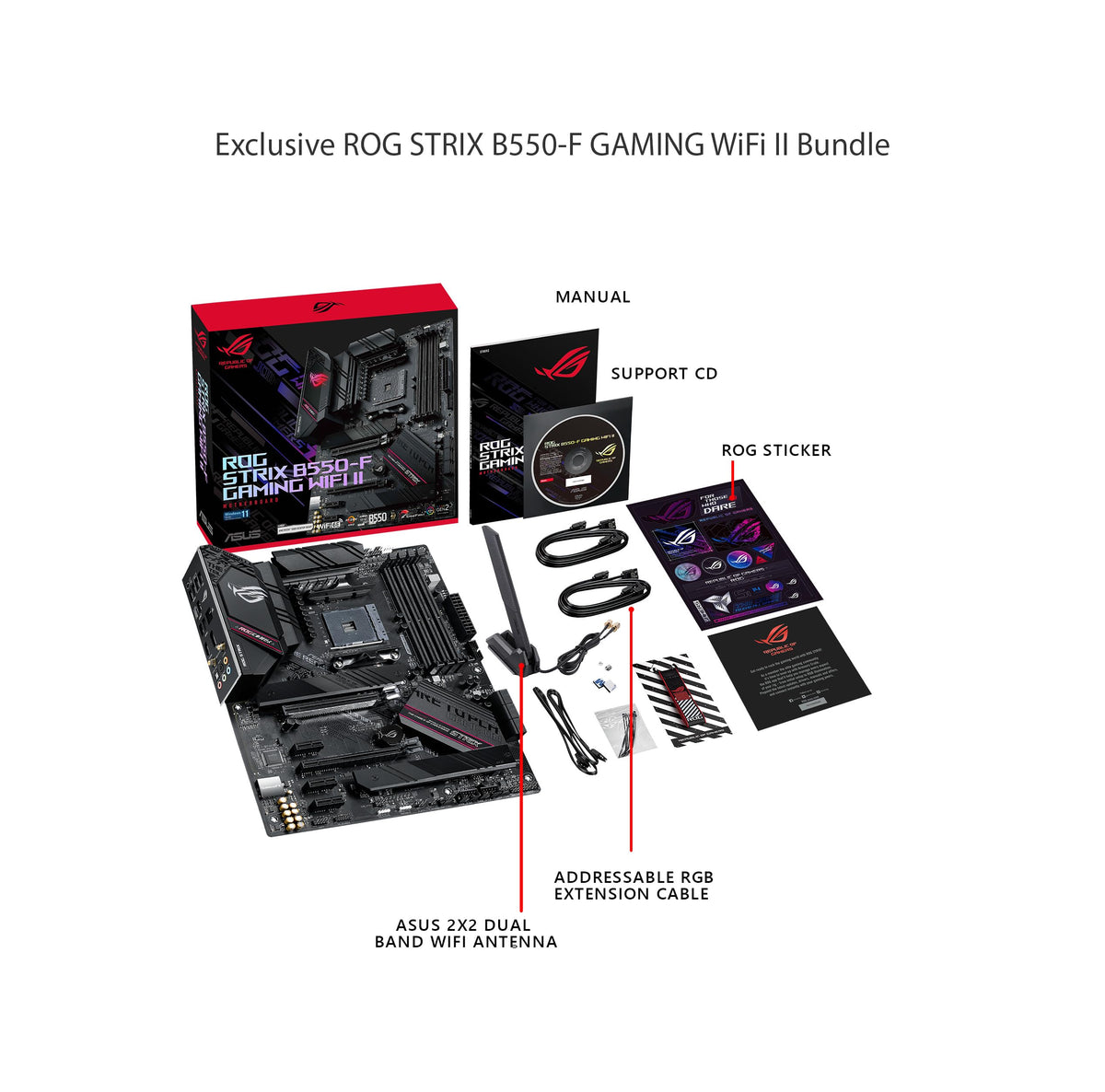 Asus ROG Strix B550-F Gaming WiFi II AMD AM4 (3rd Gen Ryzen) ATX Motherboard (PCIe 4.0,WiFi 6E, 2.5Gb LAN, BIOS Flashback, HDMI 2.1, Addressable Gen 2 RGB Header and Aura Sync) ๐ All In One Marketplace Canada