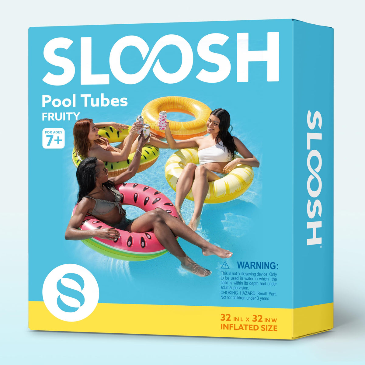 Sloosh 4 Pack Inflatable Pool Floats Pool Rings Swimming Tubes Swimming Toys Beach Swimming Party Toys for Kids and Adults đ All In One Marketplace Canada