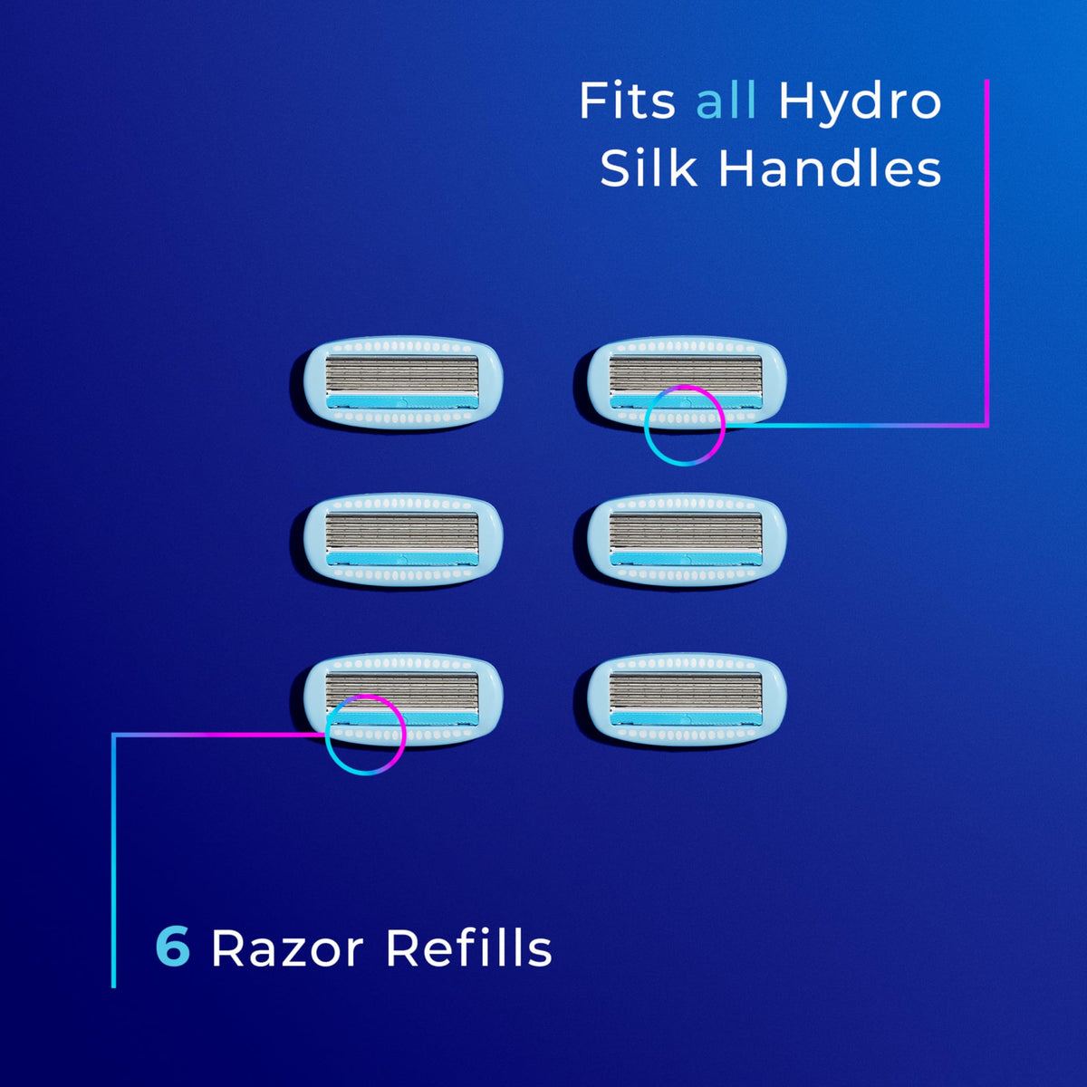 Schick Hydro Silk Moisture Hydration Razors for Women | Replacement Refills for any Hydro Silk Handles | 5-Blade Refill | 6 Count Razor Refills ๐ All In One Marketplace Canada