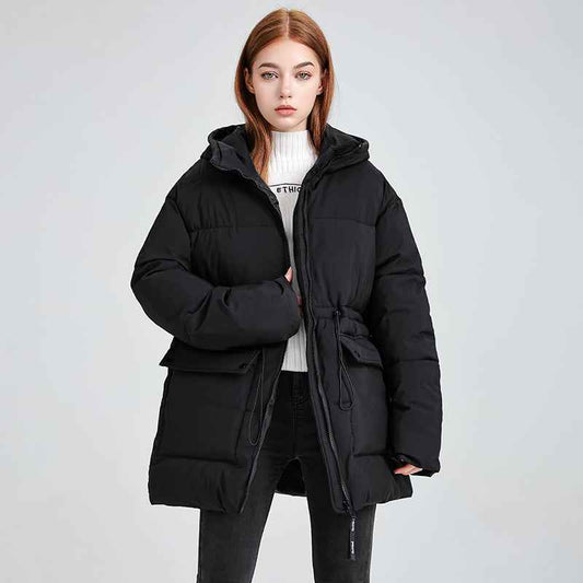 Women's Versatile Hooded Cotton-Padded Jacket