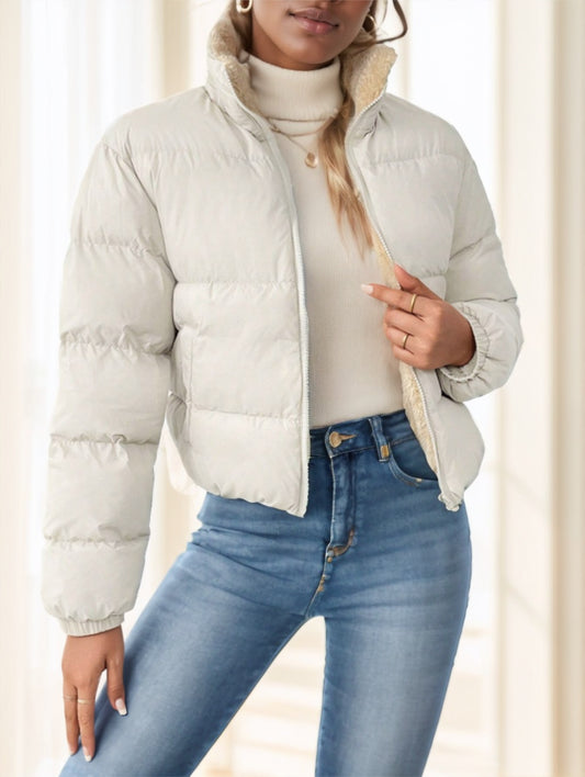 Women's Frenchy Zip-Up Reversible Hooded Jacket