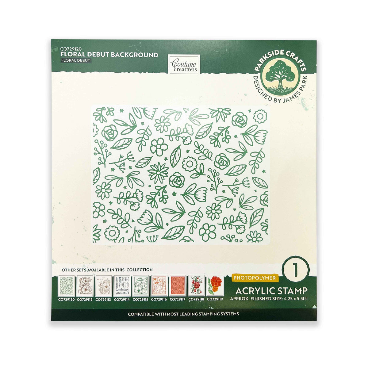 Floral Debut Background Photopolymer Stamp Set (1pc)