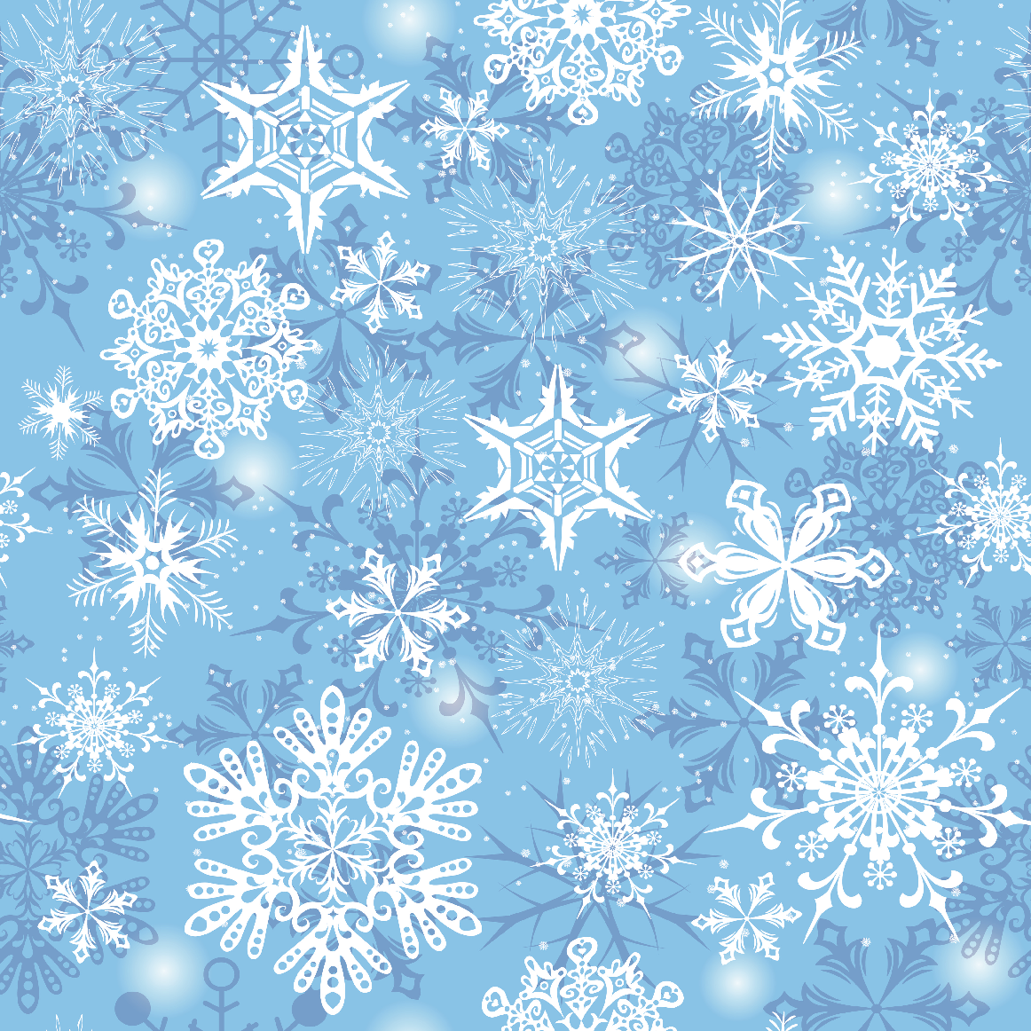 Blizzard Blue Snowflakes Adhesive Vinyl - Christmas Pattern 2
