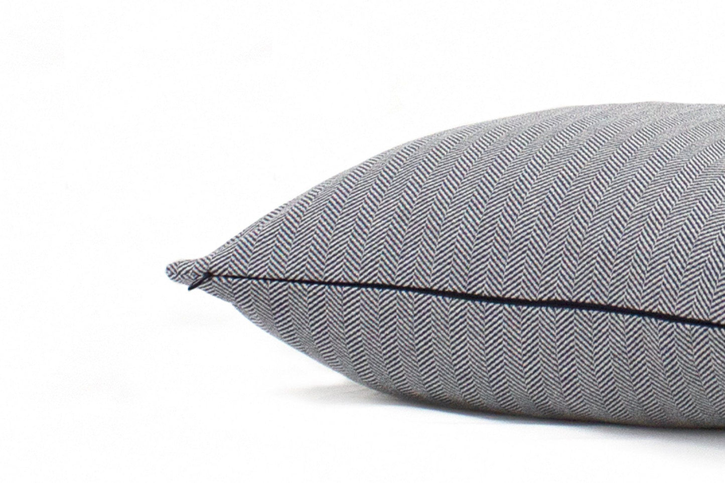 Kissenbezug aus Denim-Fischgrät