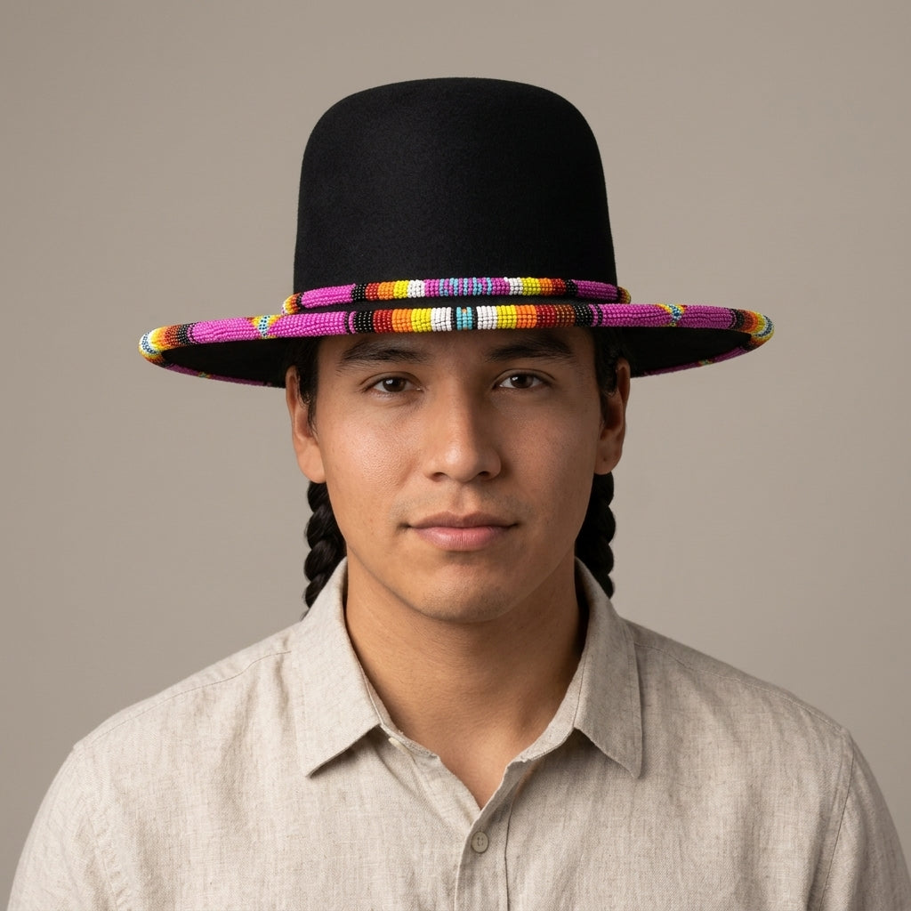 Size-58 Handmade Beaded Hat