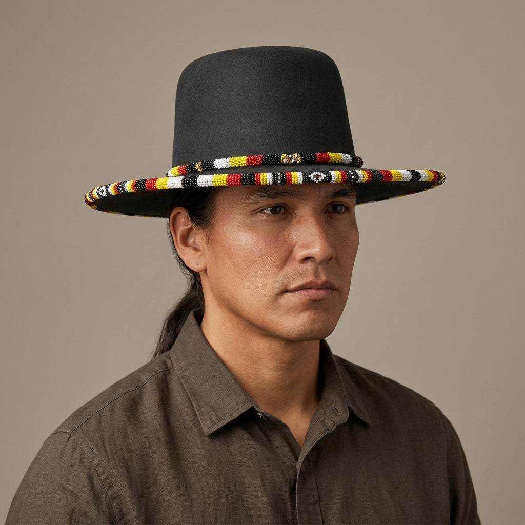 Size-57 Handmade Beaded Hat