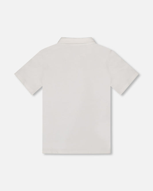 Short Sleeve Polo Shirt White
