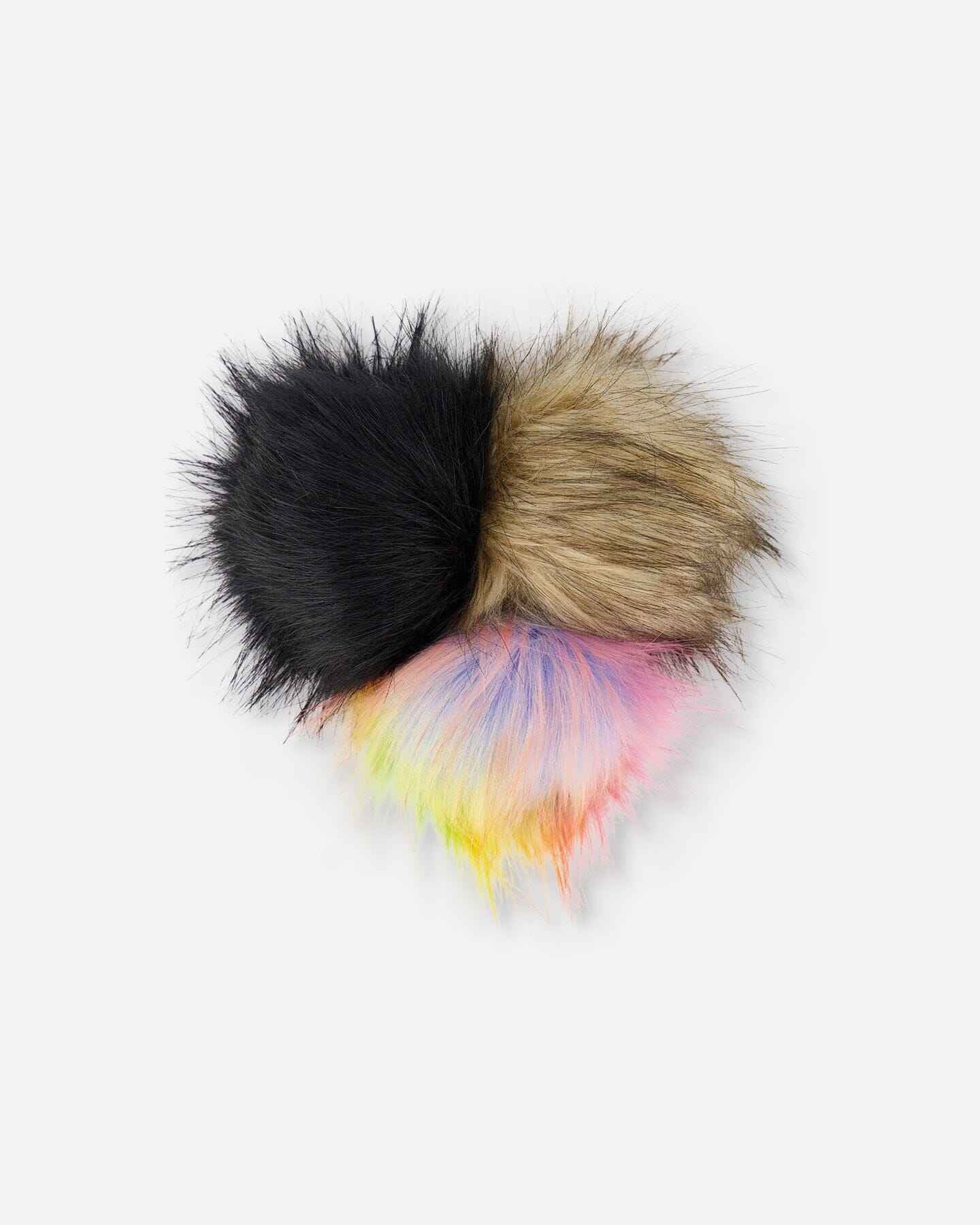 Beige Fake Fur Pompom For Hat