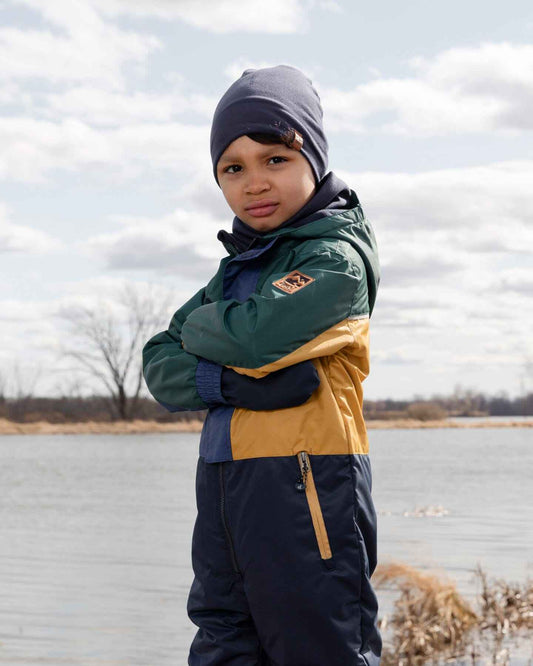 Stretch Jersey Beanie Navy Blue