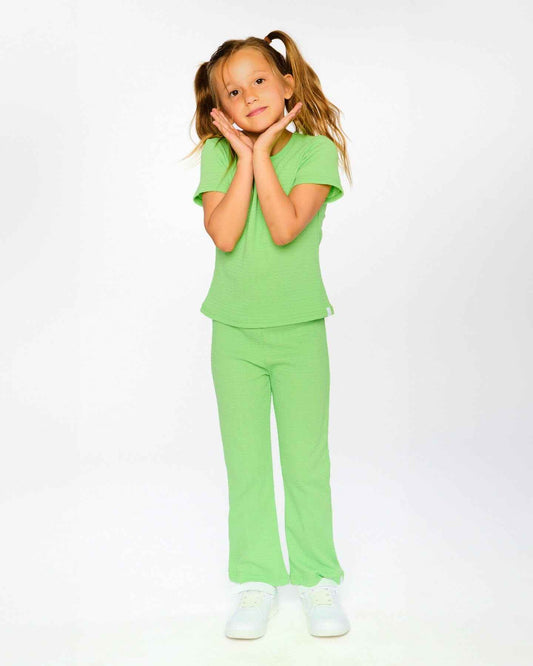 Crinkle Jersey Leggings Mint Green