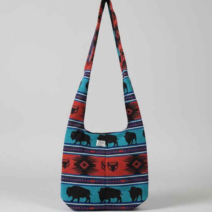 OLDTRIBES™ Red and Turquoise white Buffalo Crossbody Bag