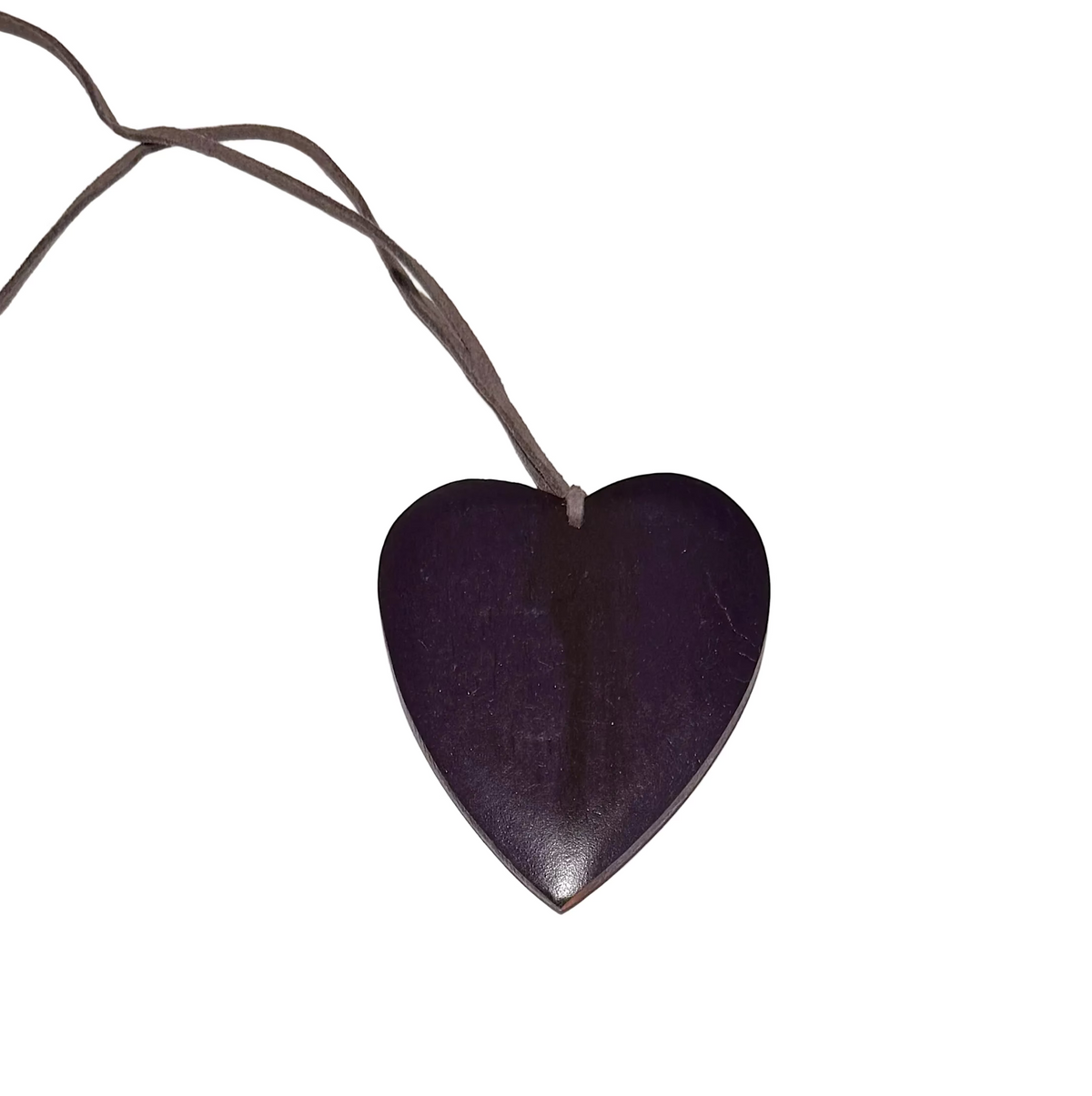Tinted Wood Heart Necklace