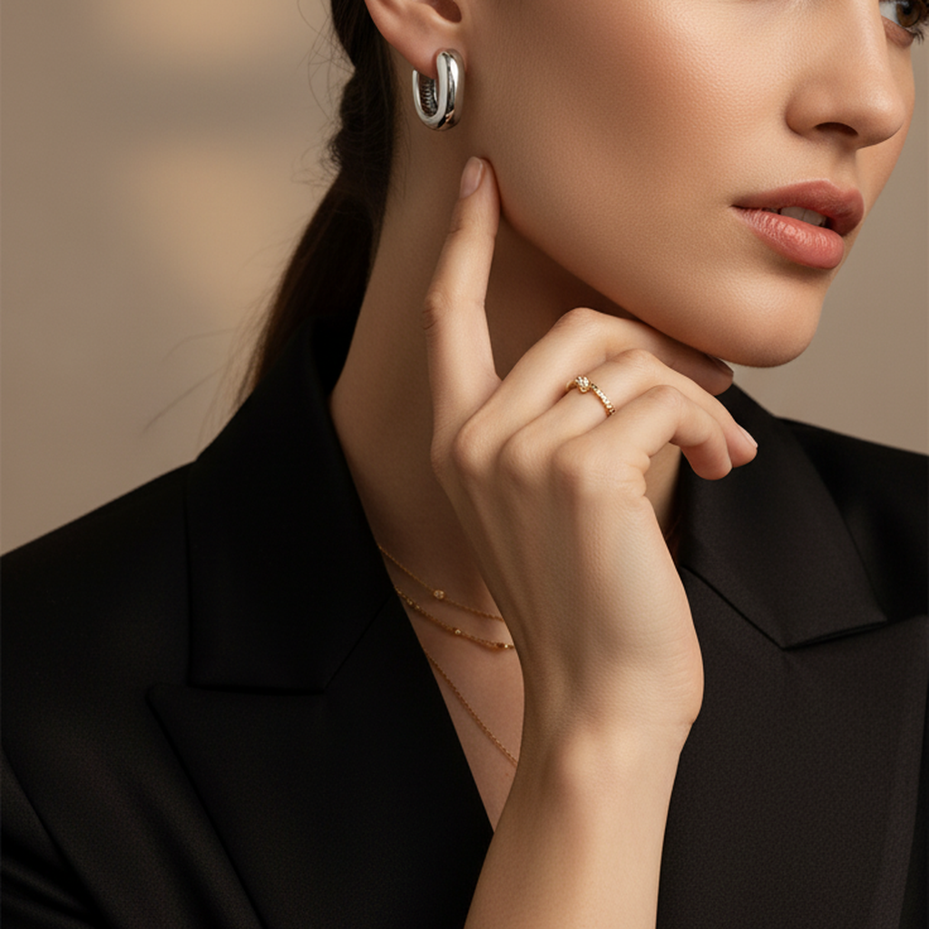 Modern Square Hoops